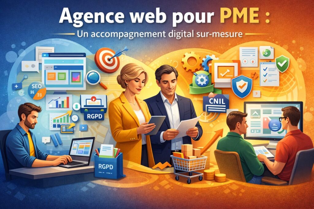 Agence web pour PME : bénéficiez d’un accompagnement digital sur-mesure pour transformer votre site en moteur de croissance.