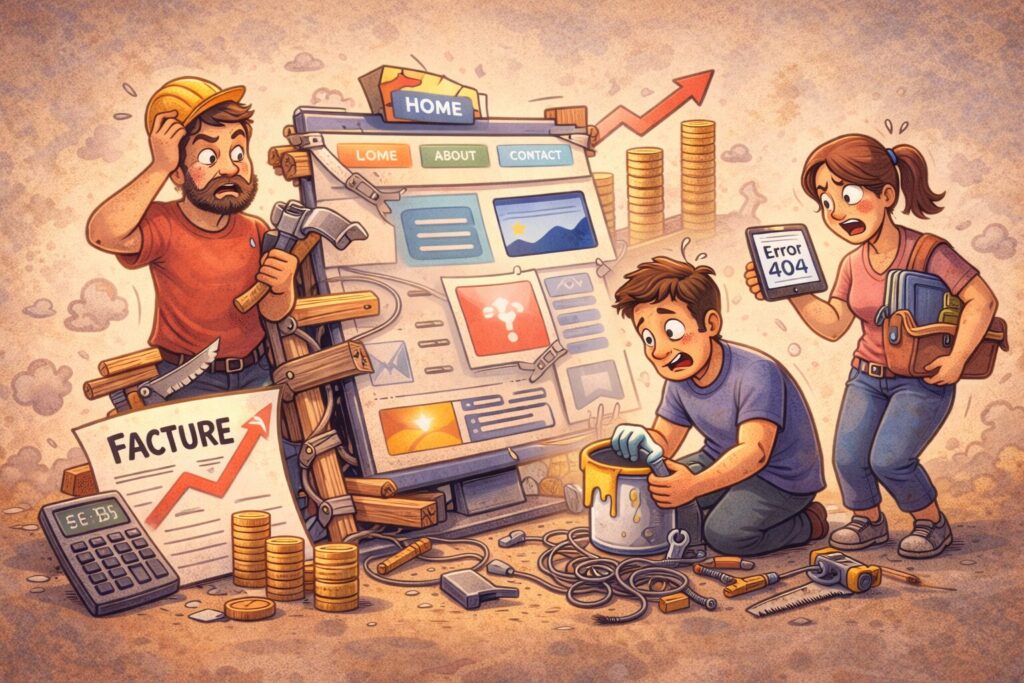 Créer son site soi-même semble économique mais coûte souvent plus cher à long terme. Découvrez pourquoi un site pro est un investissement.