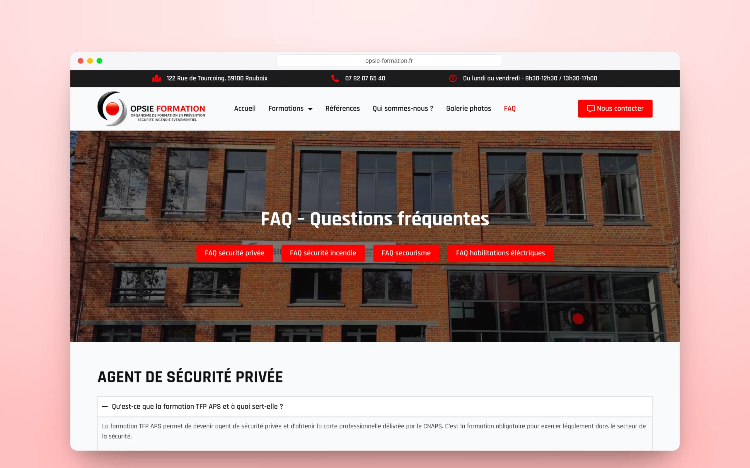 La FAQ, rangée par métier.